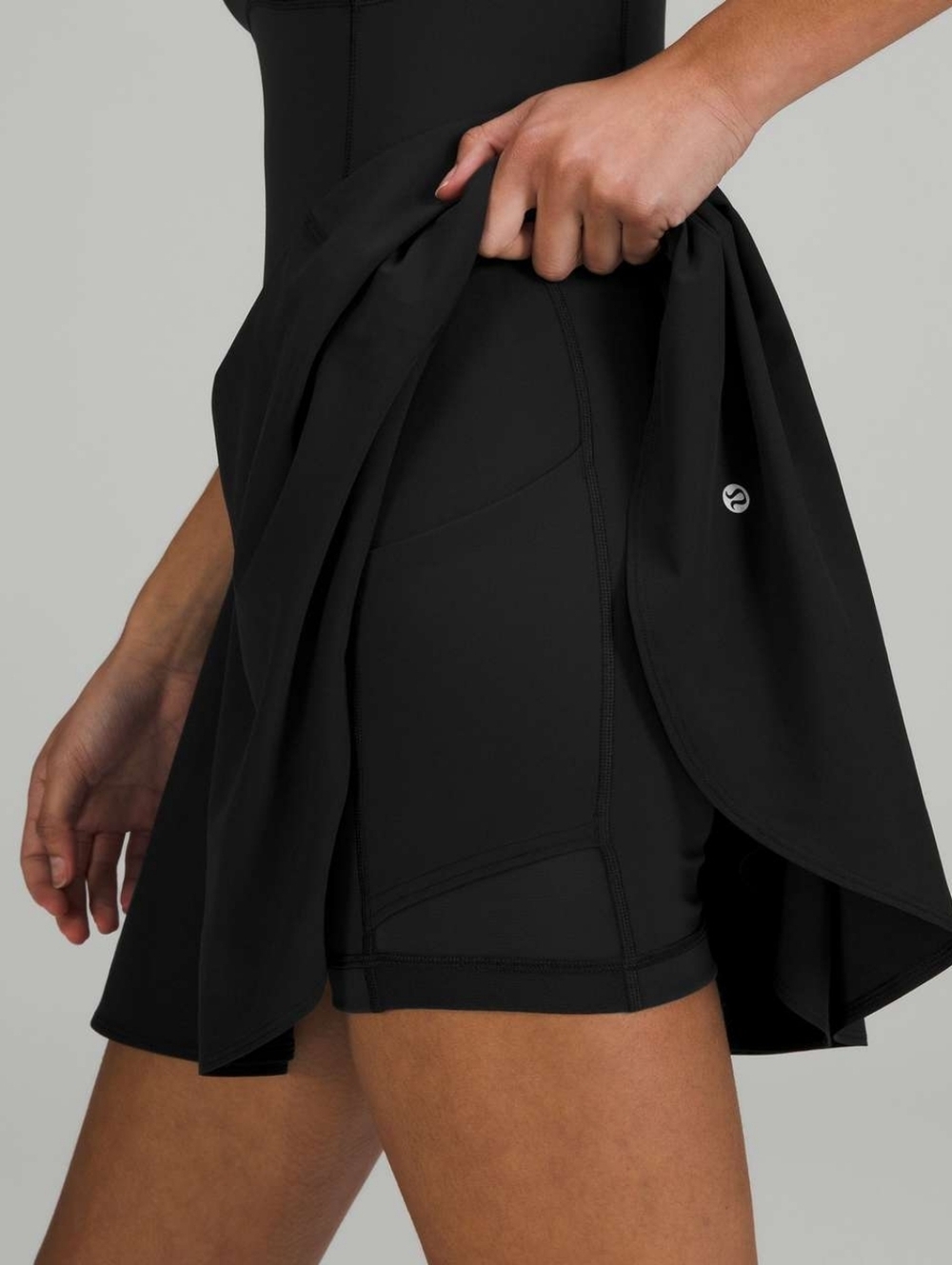 Black Cross-Back Skater Dress - Picture 3 of 9